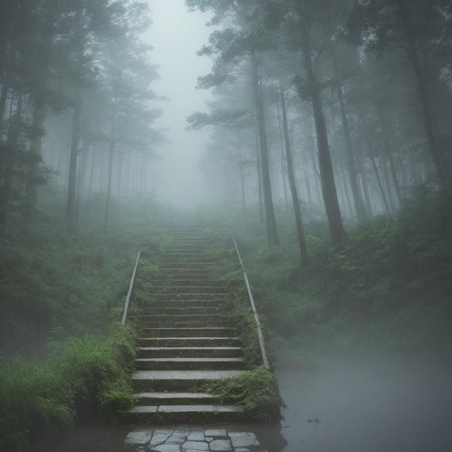 Endless Staircase in Dreamlike Digital Art