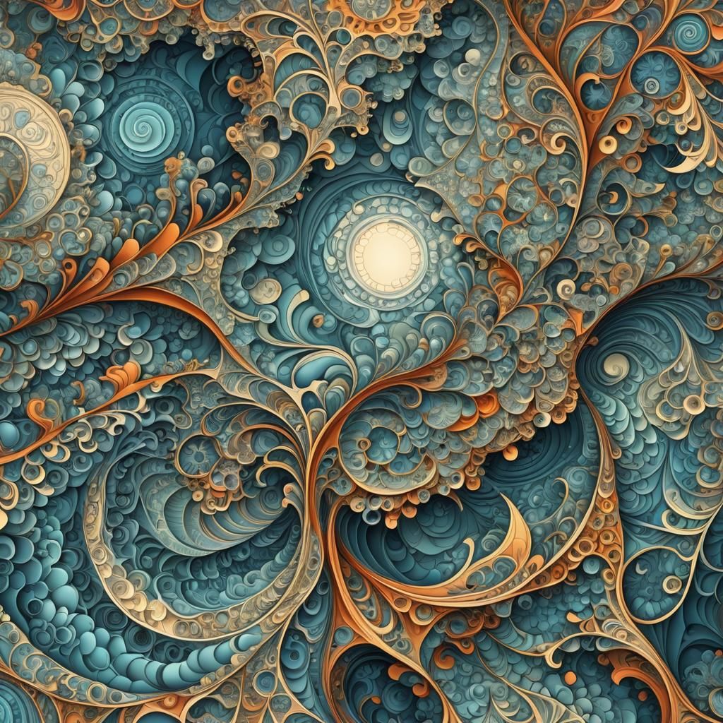 Abstract Fractal Art: Unity Under One Sky