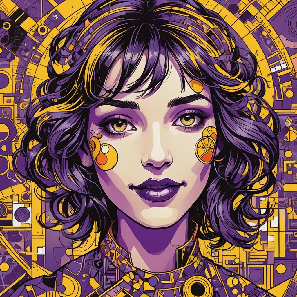 Pop Art Screen Print of Smiling Face