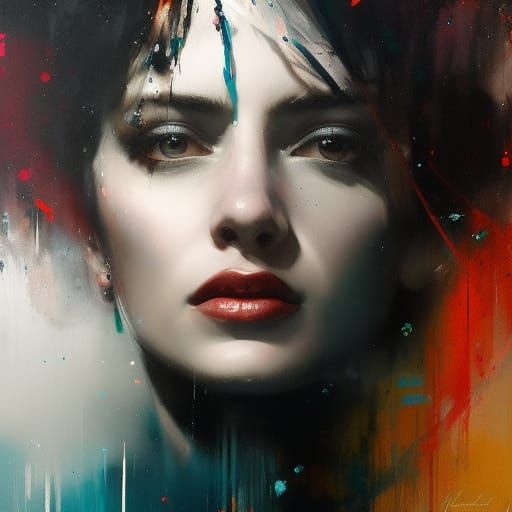 Beatrice Portrait with Graffiti Art Style