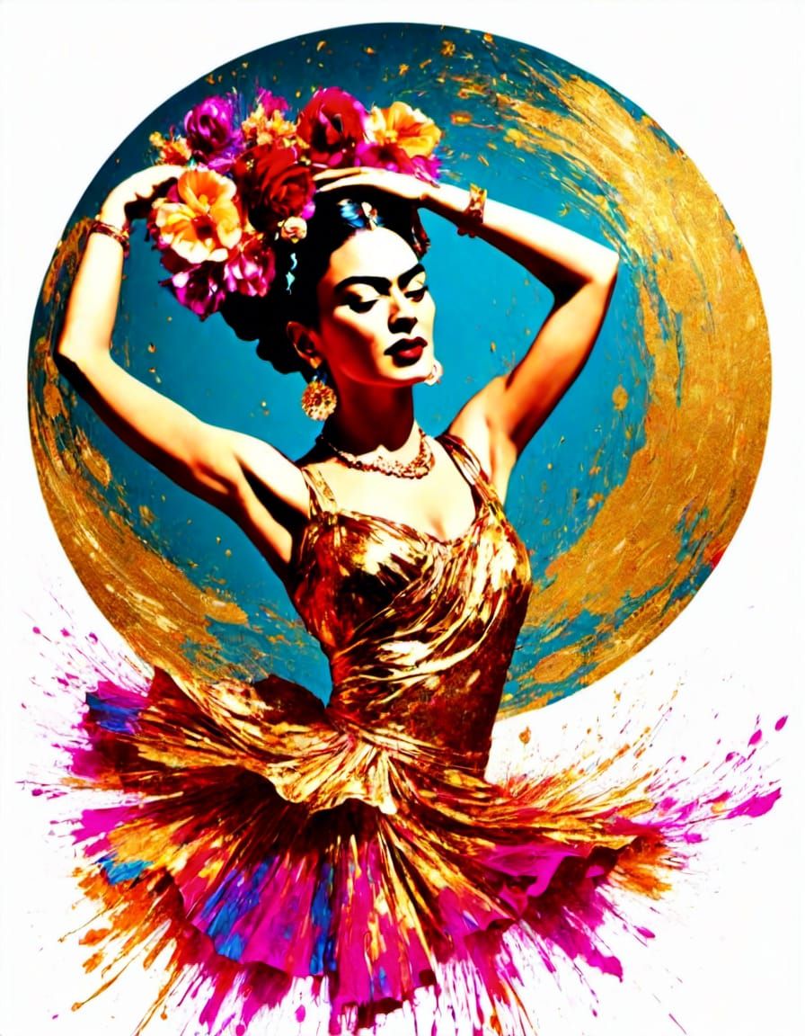 Flamenco Dancer Portrait in Magical Realism Style