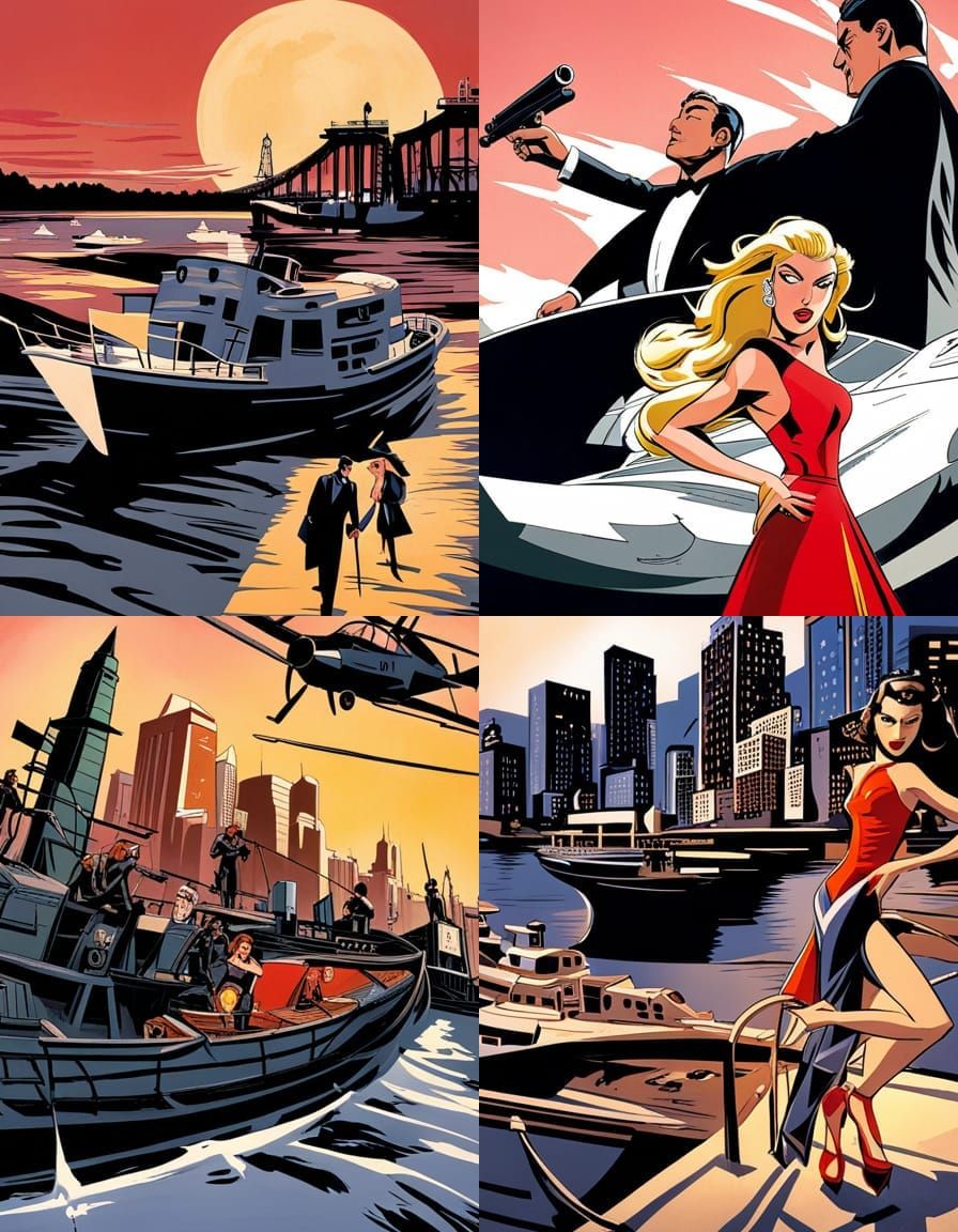 Dynamic Comic Book Illustration in Cooke Style