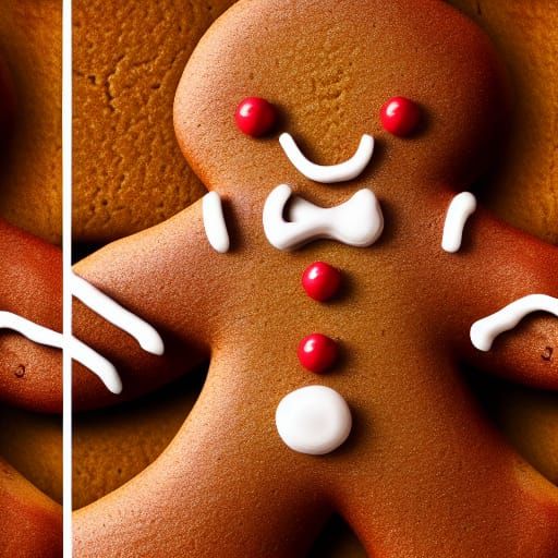 Gingerbread Man Lawsuit in Photorealistic 4K