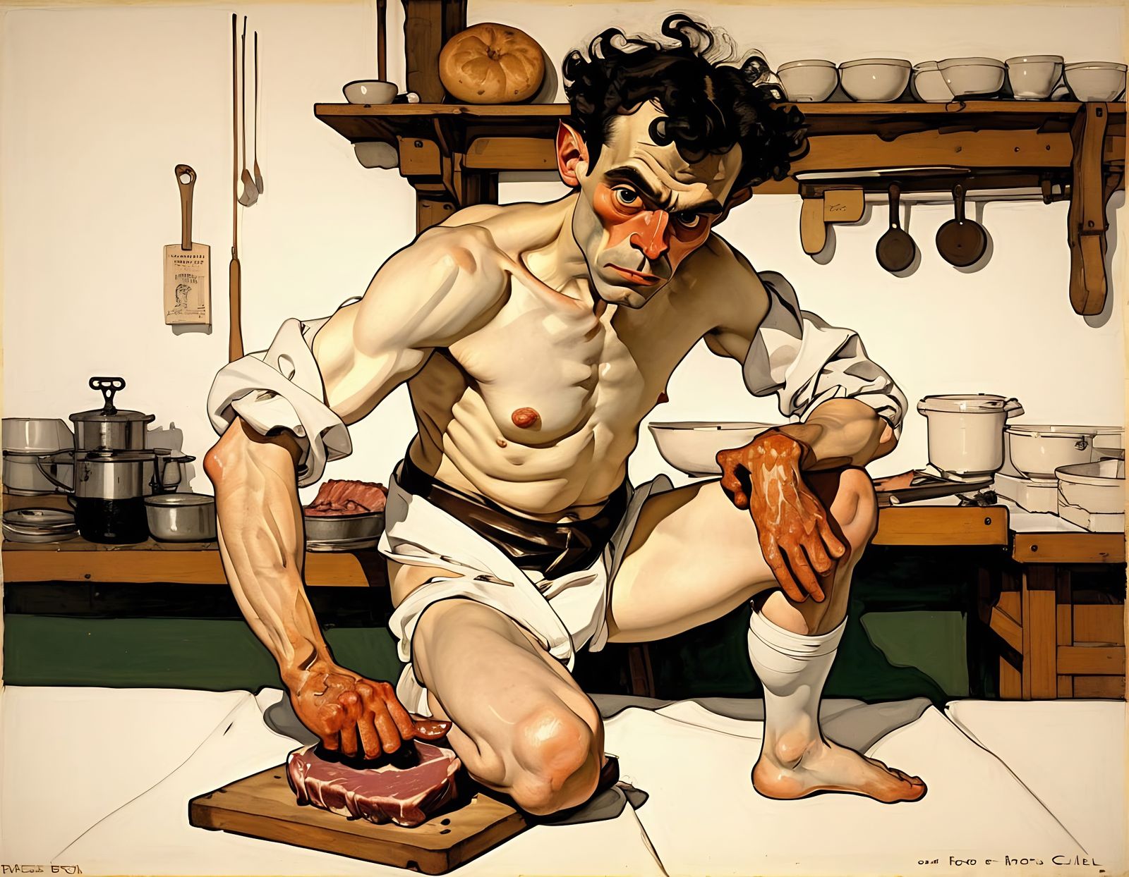 The Bay Harbor Butcher in Goya and Schiele Styles