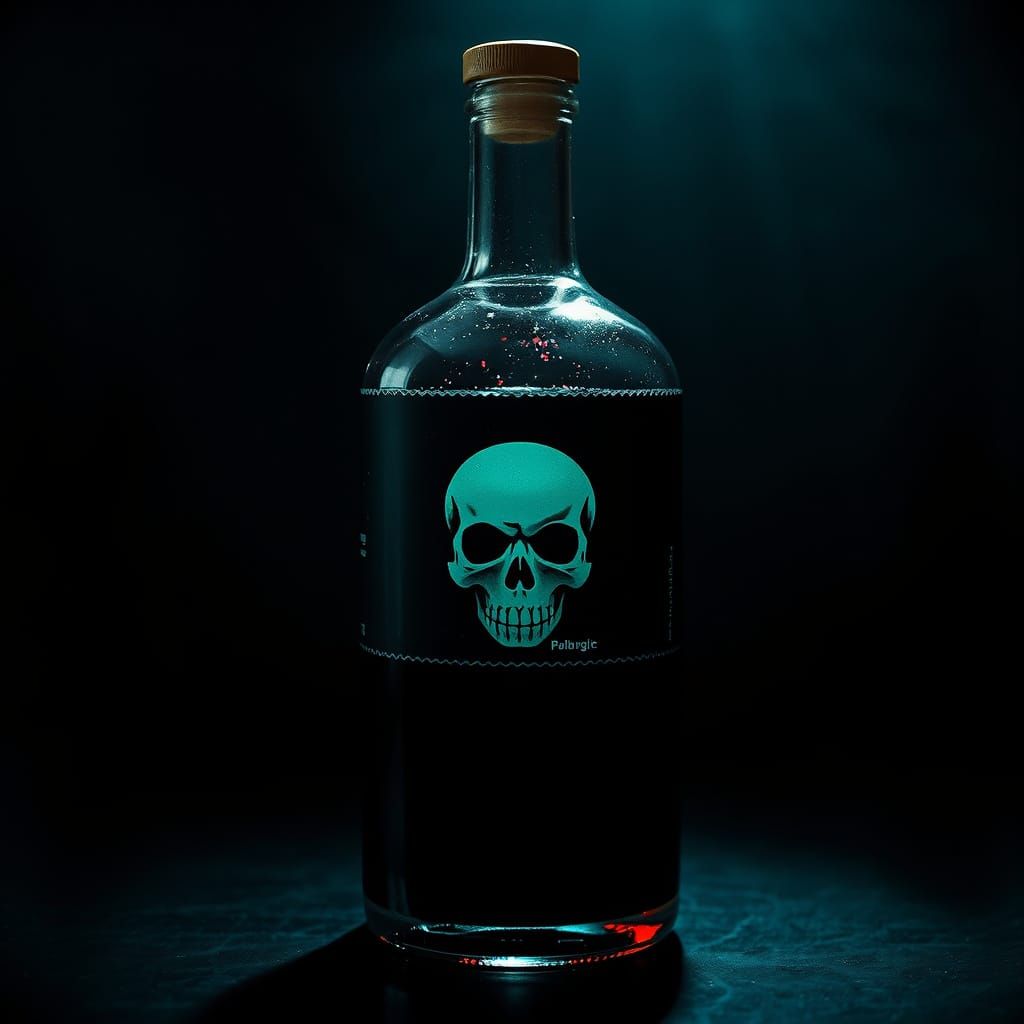 Ominous Black Liquid in Biomechanical Art Style