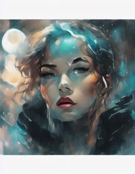 Cyberpunk Portrait of a Woman with Gothic Makeup