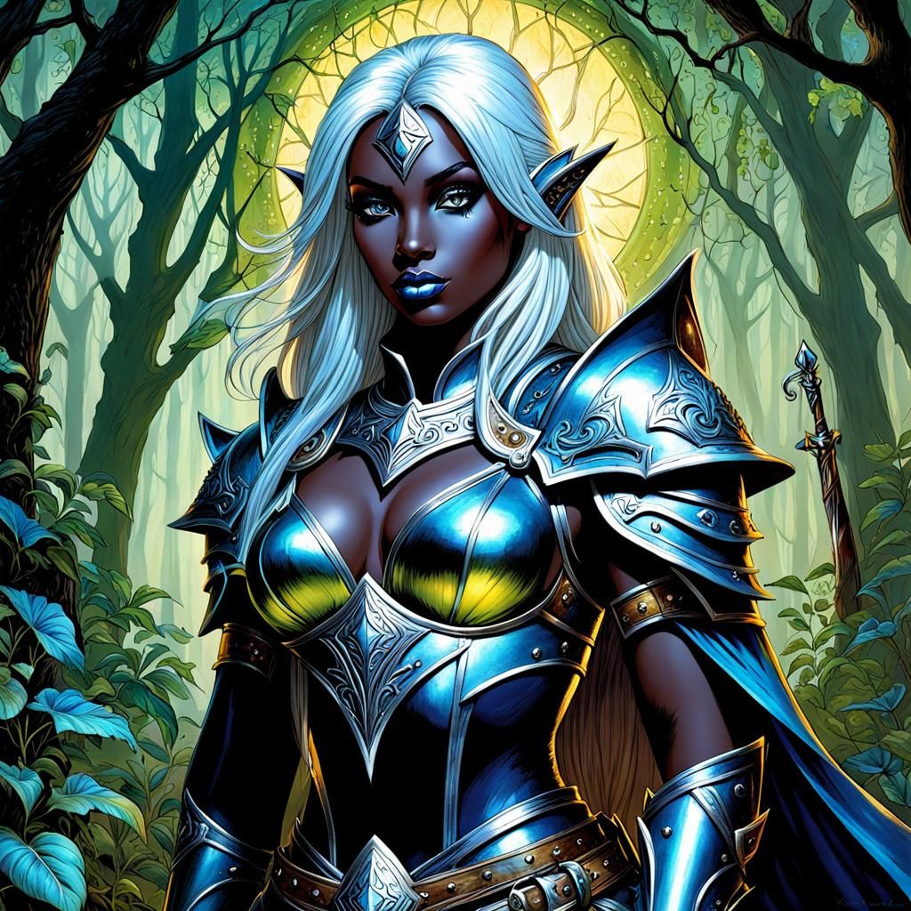 Female drow knight