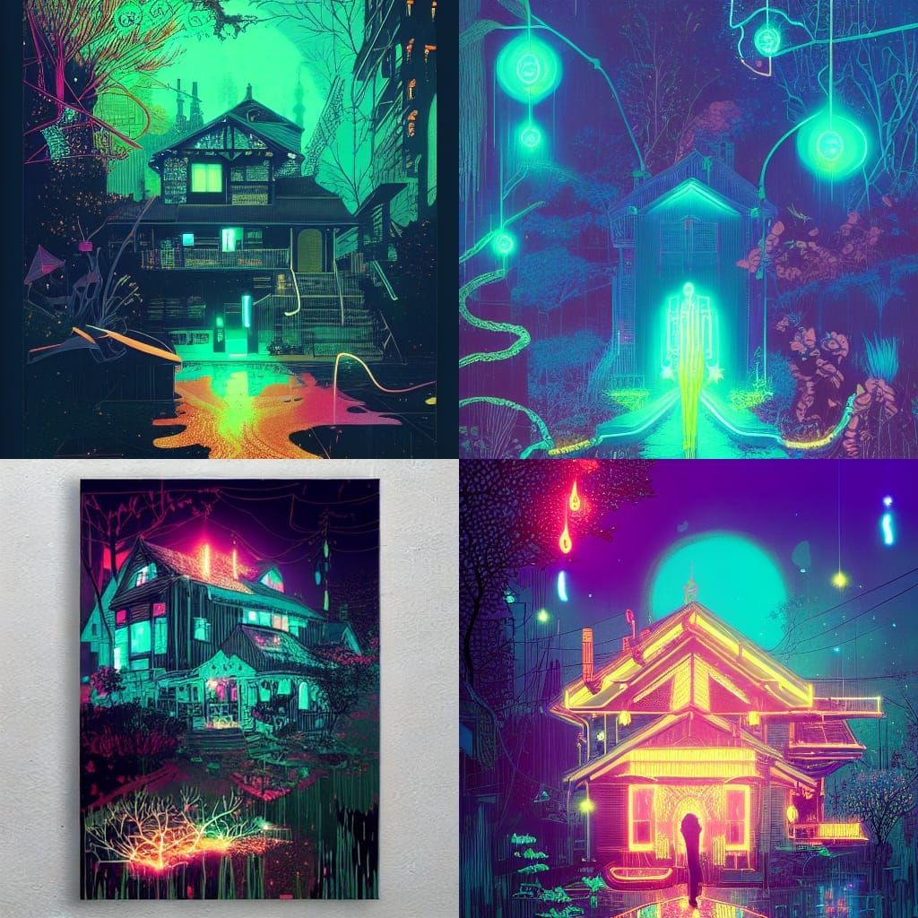 Liquid Metallic luminous neon Star Jewels Cottage