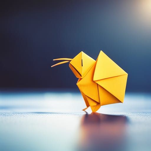 Origami Bumble Bee Papercraft in 8K