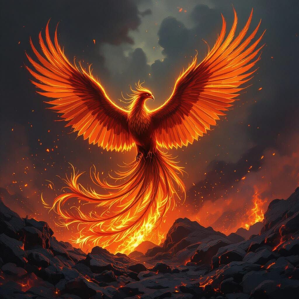 Phoenix Rising: Epic Fantasy Art of Fire and Rebirth