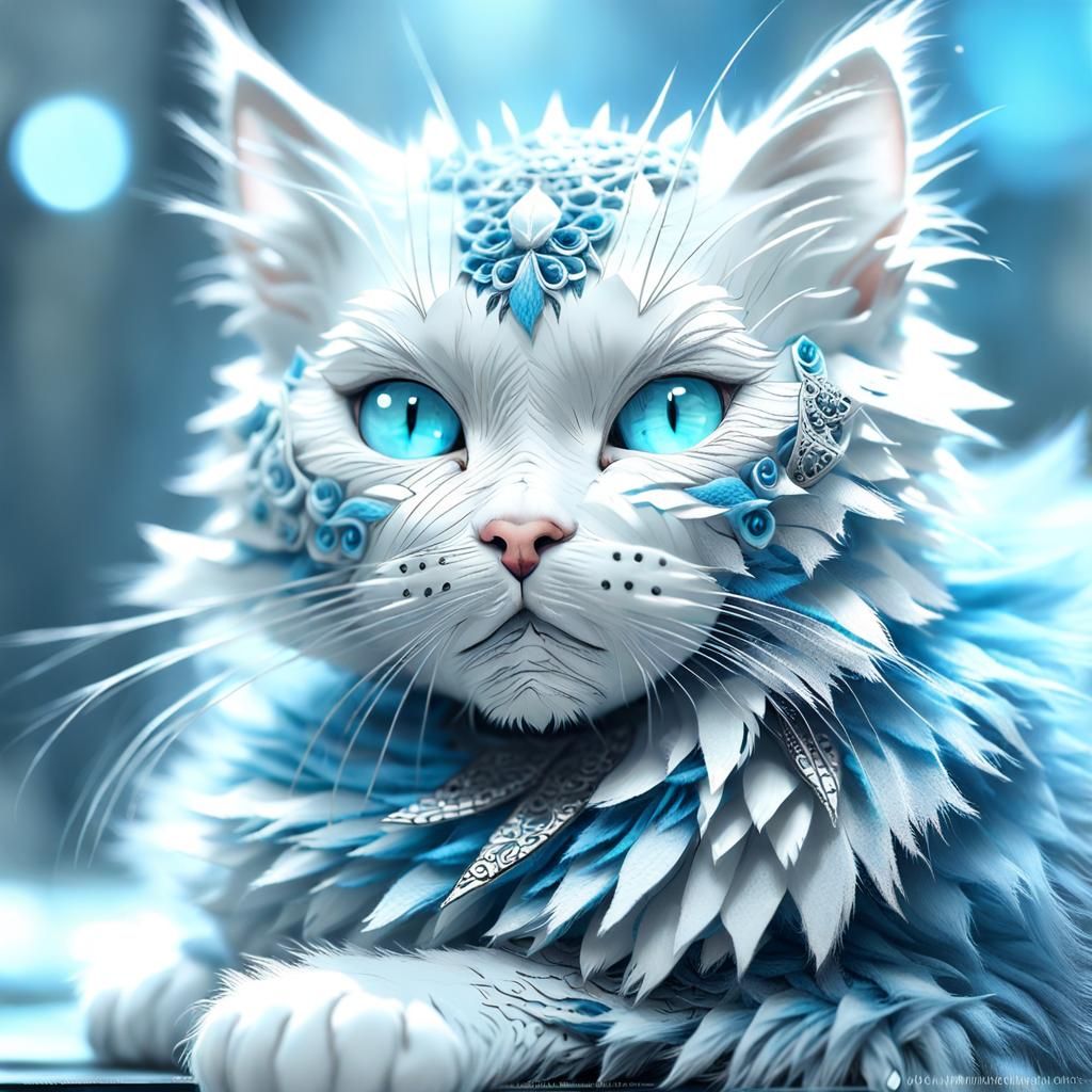 Kittenpunk Portrait of a Blue-Eyed Kitten