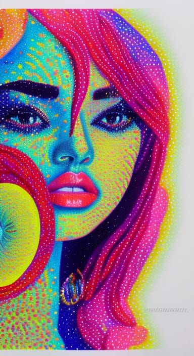 Reimagined Portrait of a Regal Lady in Watercolor Kinetic Po...