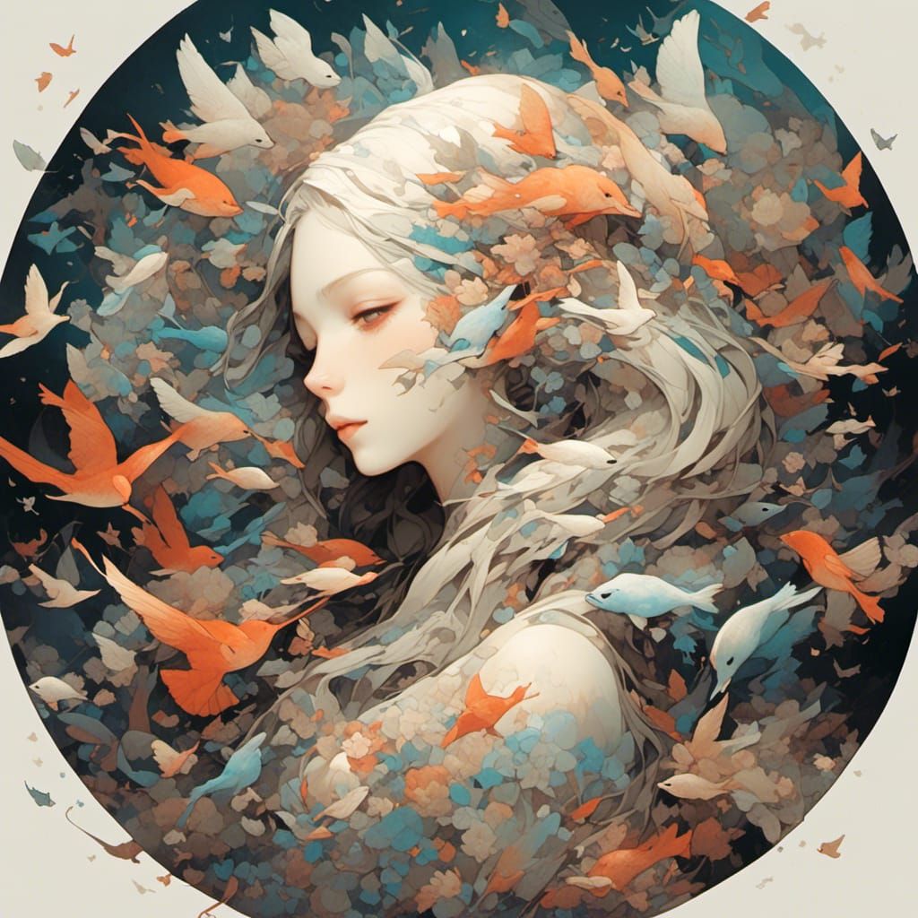 Eccentric Clay Ceramic Figure in Earth Tones