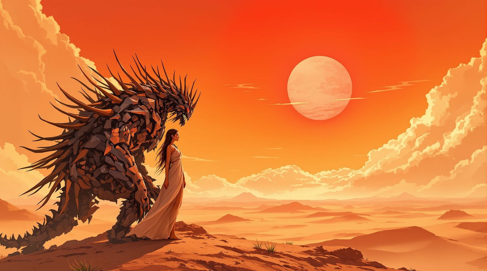 Desert Protector in Fantasy Art Style