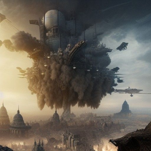 Epic Warmonger in a Dramatic Digital Painting