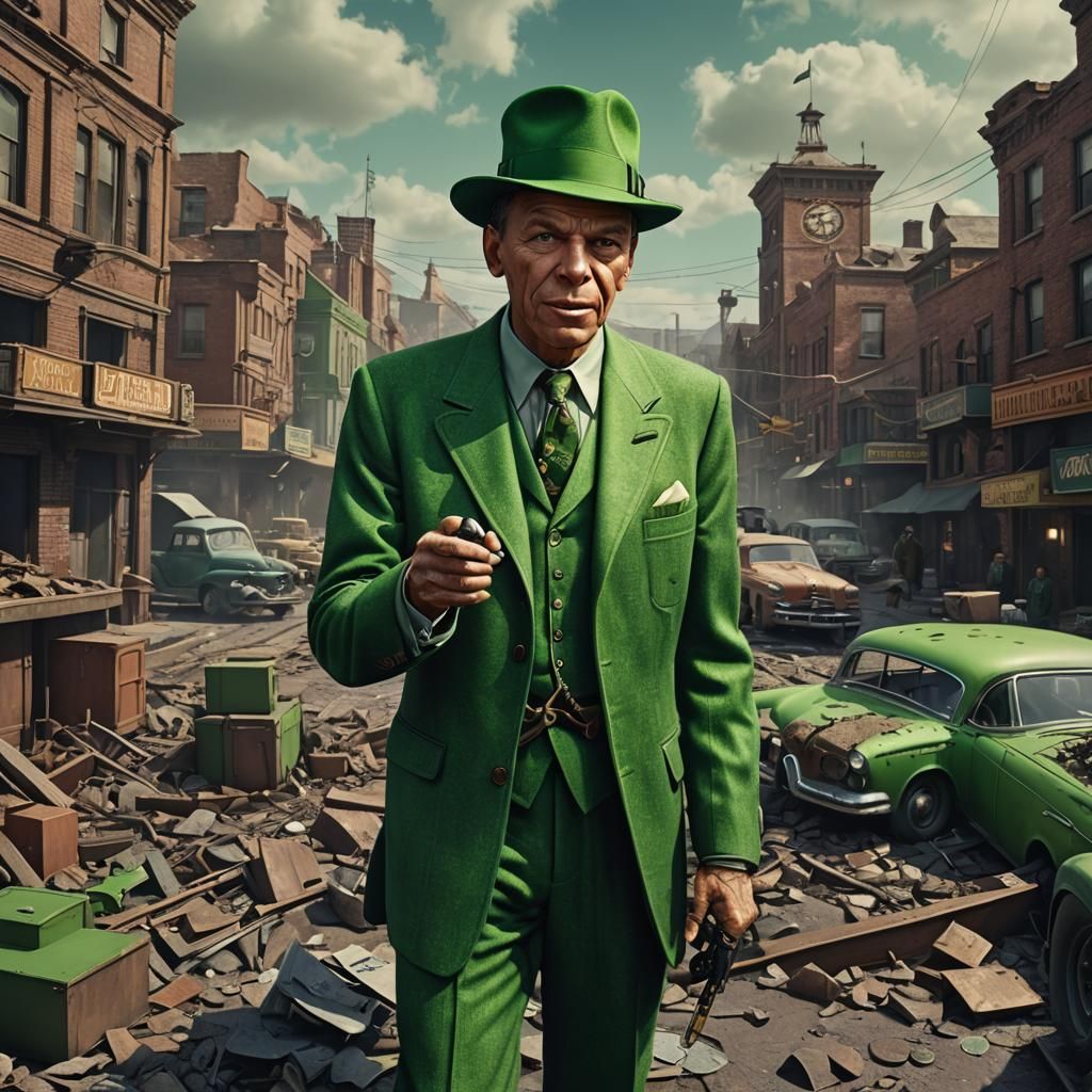 Frank Sinatra as The Riddler: Detailed Fan Art