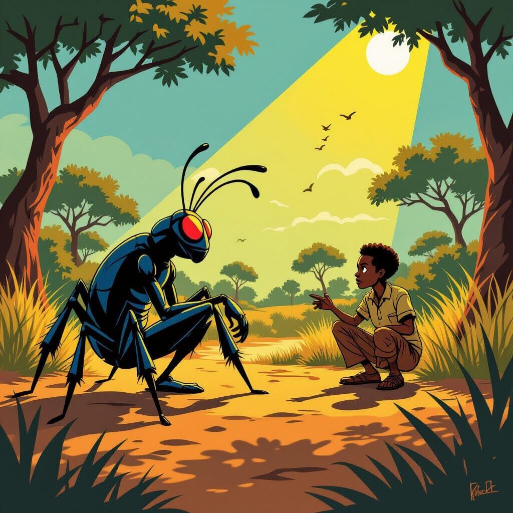 Anansi the Spider: African Trickster in Graphic Novel Style