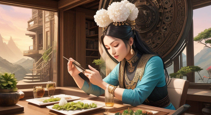 Ethereal Buddha in Serene, Swirling Realms