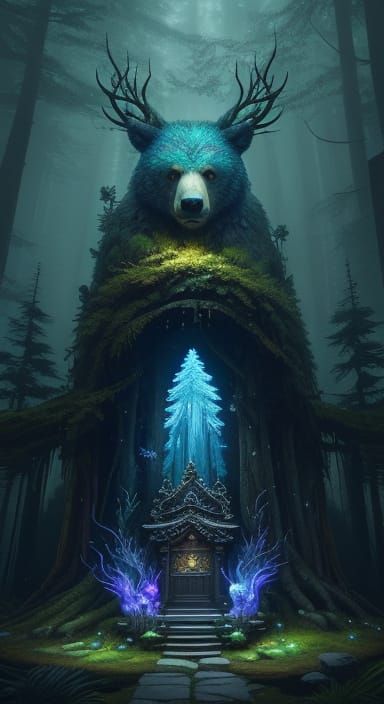 Magical Forest Shrine with Animals in Unreal Engine