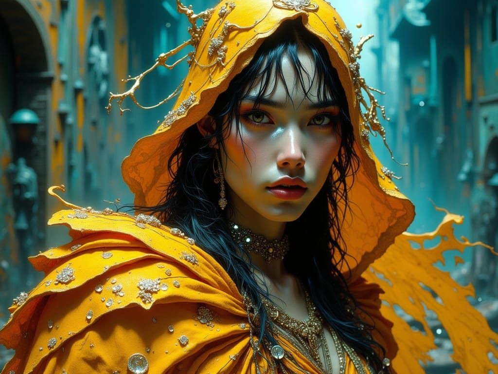 Impressive Royal Guard in Fantasy Sci-Fi Universe