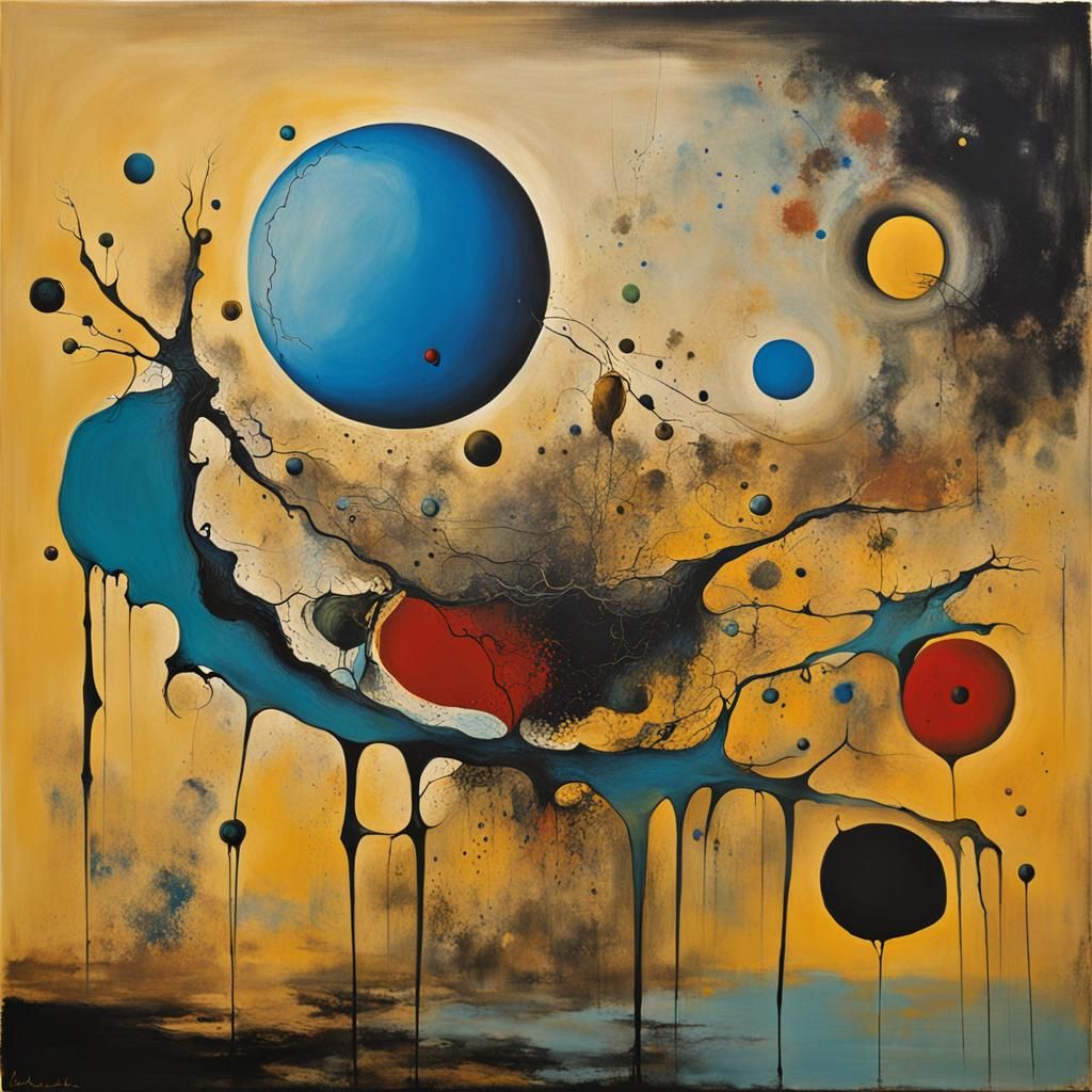 Surreal Abstract Landscape as a Surrealist Painting