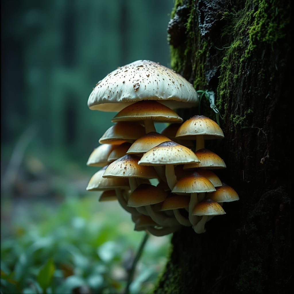Mushrooms Thrive in Enchanted Forests
