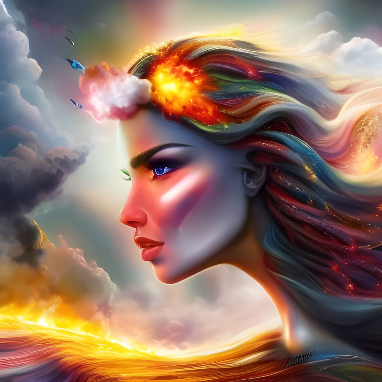 Dramatic Superstorm with Lightning in Hyperrealistic Renderi...