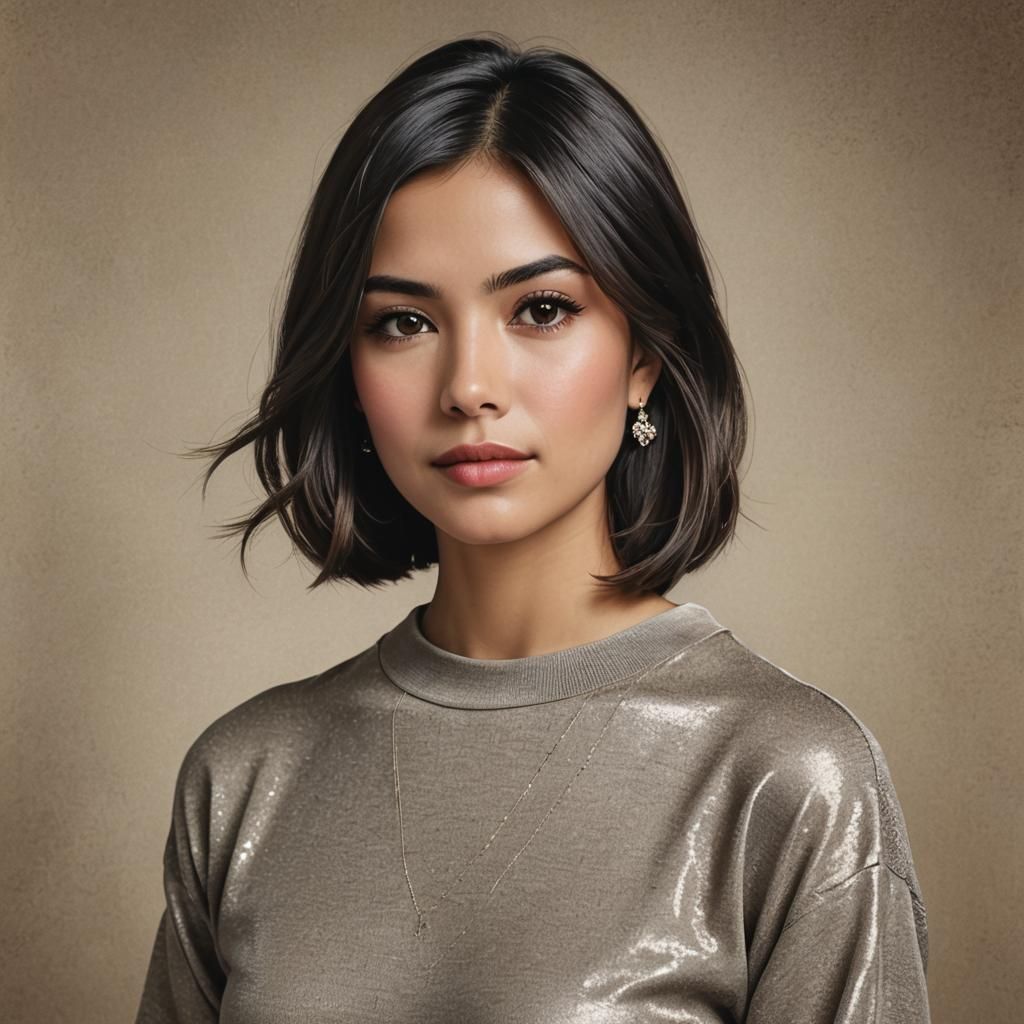 Mexican American Woman: Detailed Matte Painting