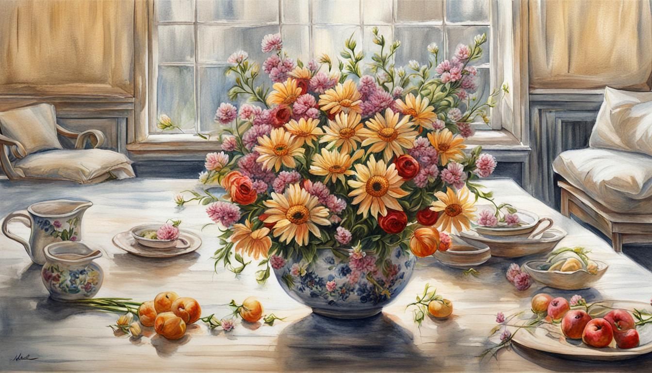 Realistic Flower Bouquet in Natural Light