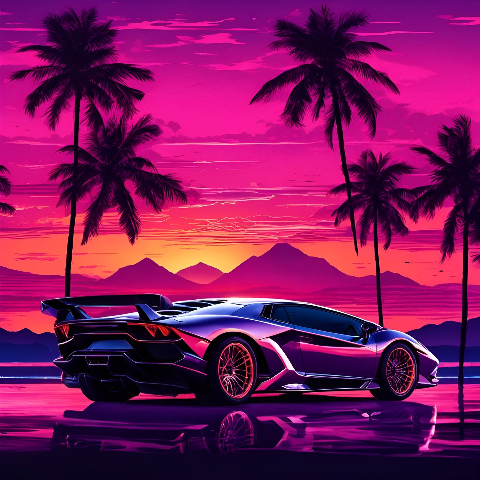 Purple Lamborghini