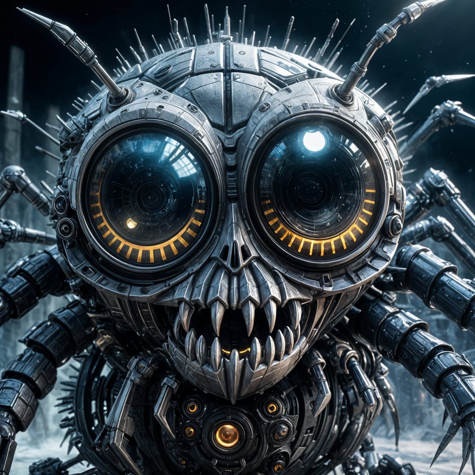 Scary Sci-Fi Mech Details in 8K Resolution