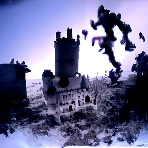 Zombie Invasion of a Floating Castle