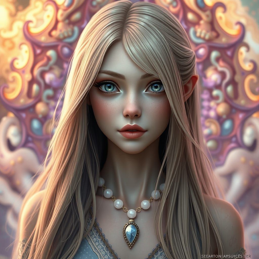 Ethereal Woman in Fantasy Concept Art Style