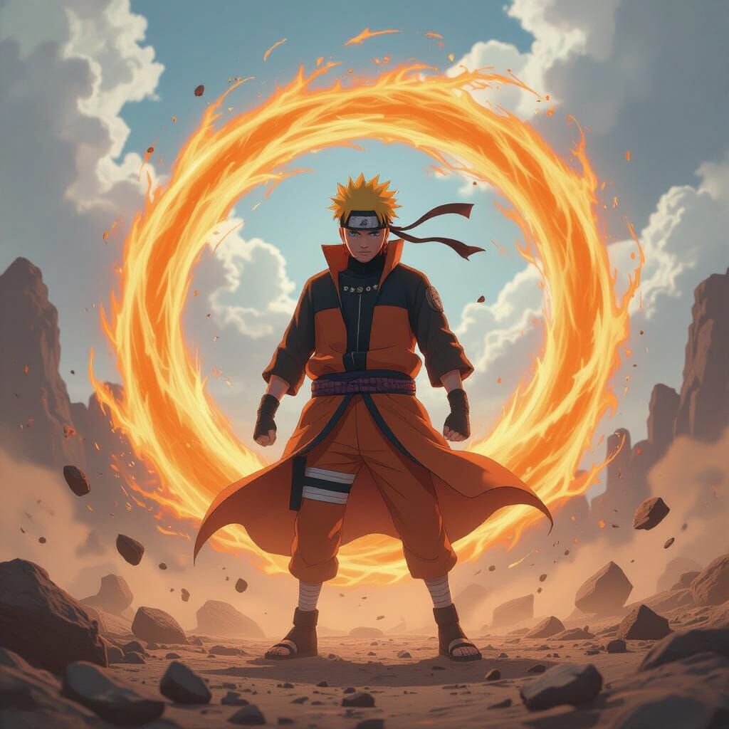 Naruto in Sage Mode on Battlefield