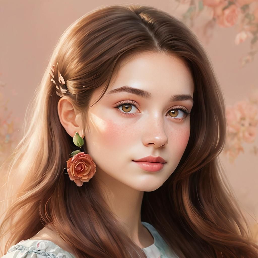 Woman Creates Roses in Watercolor Garden