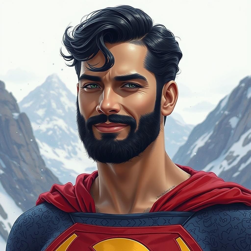 Majestic Man with Golden Halo in Hyper-Realistic Art