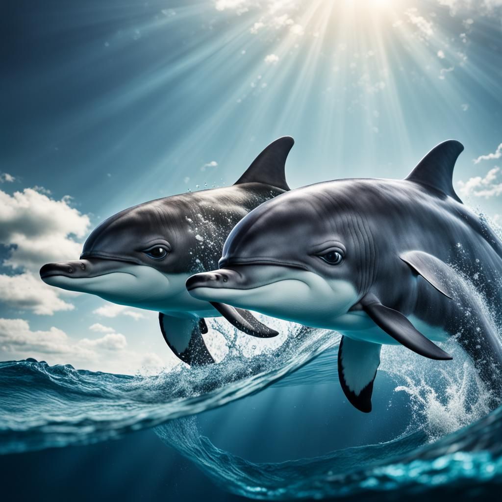 Hyperrealistic Plush Dolphins in High Definition
