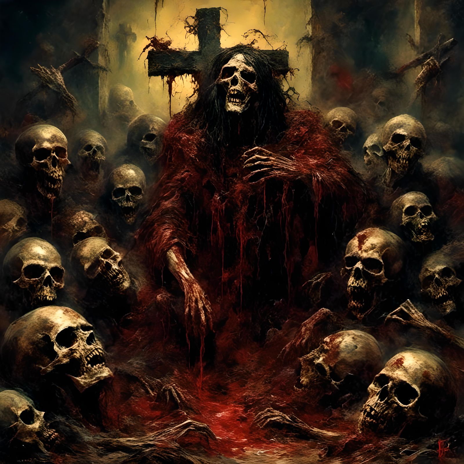 Zombie's Kiss: Death Metal Crypt Illustration