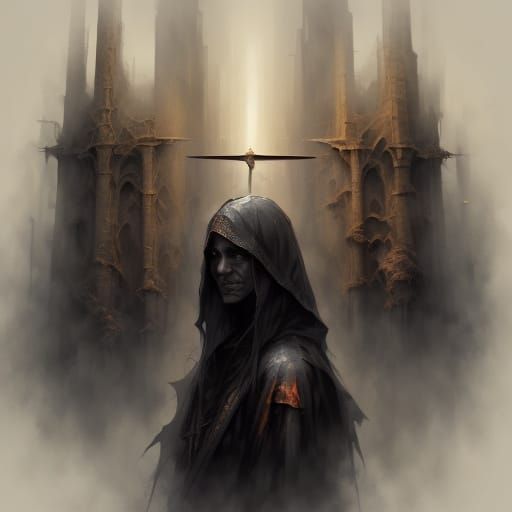 Kurukulle Draws Bow in Ancient Temple, Photorealistic