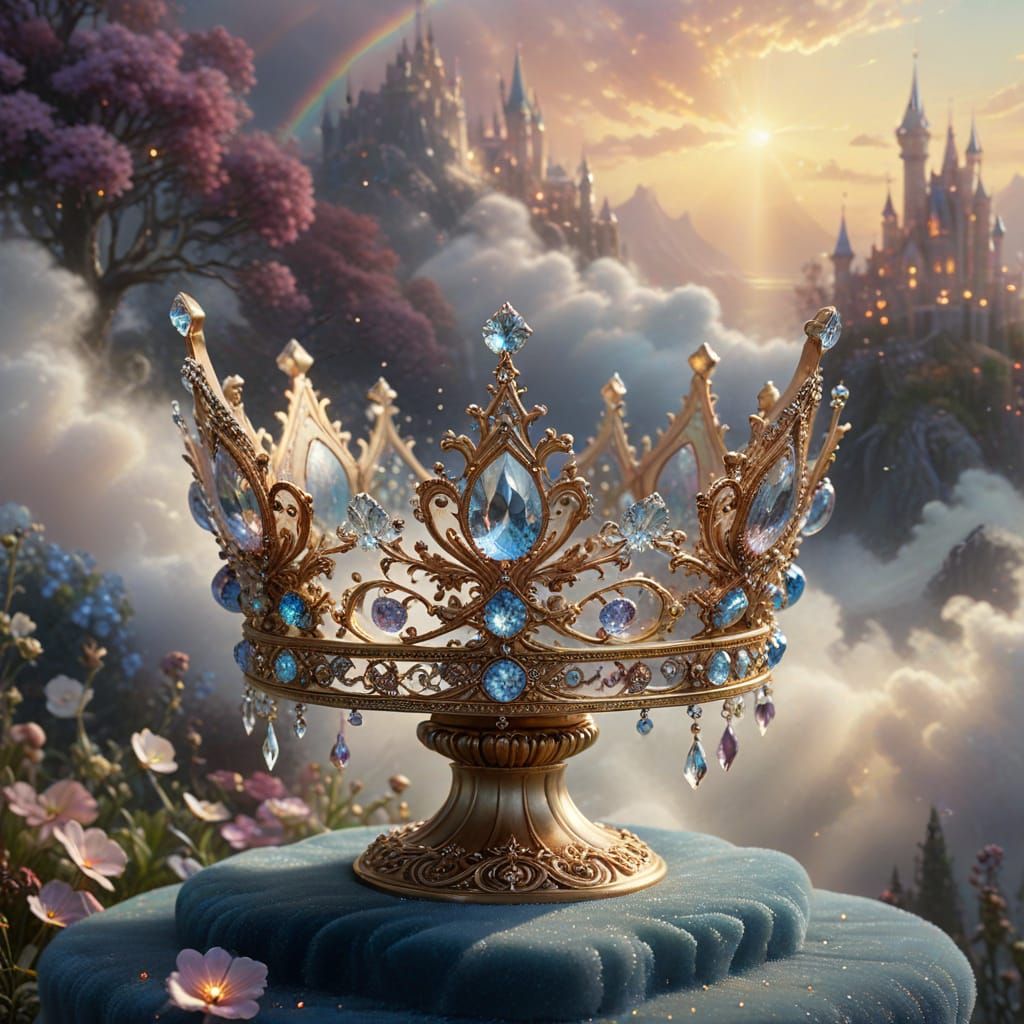 A Majestic Crown Radiates Ethereal Light