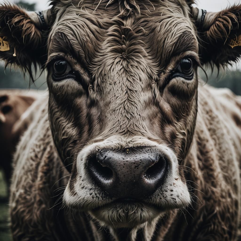 Cow Portrait in Ambient Light