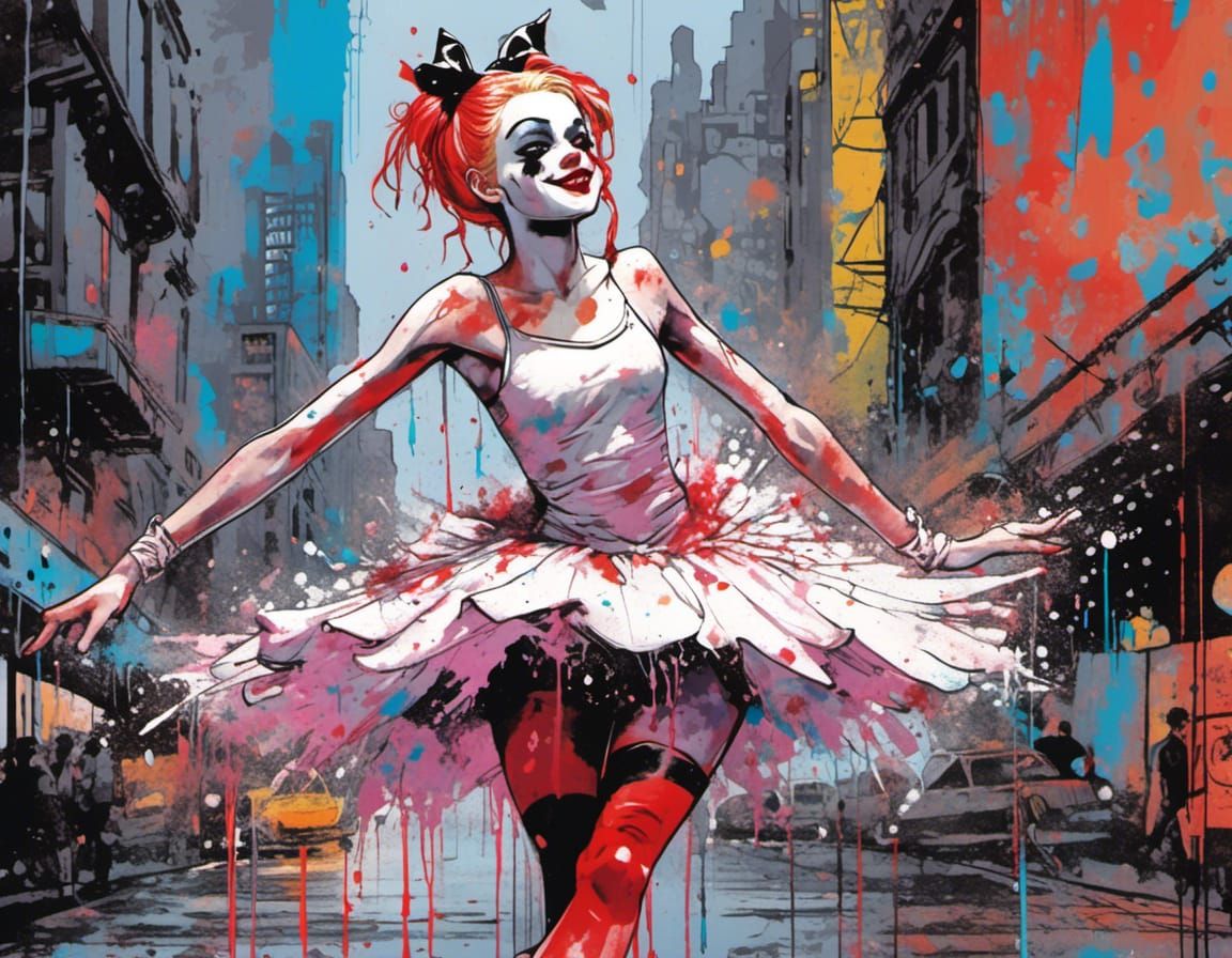Harley Quinn Ballet in Fauvism Style