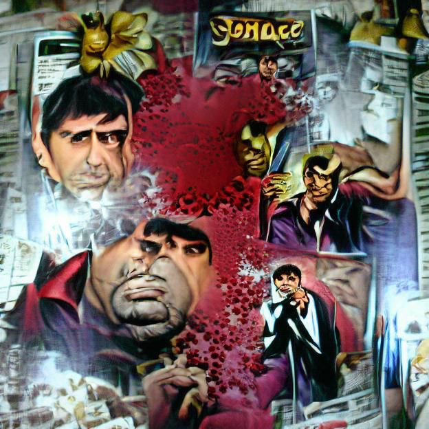 Dramatic Portrait of a Gangster in Digital Art