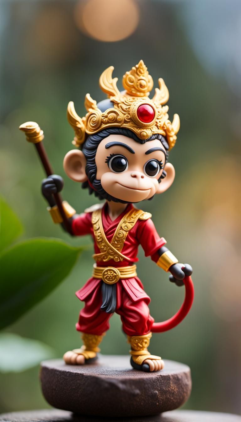Monkey King Bobblehead Toy in Professional Photo