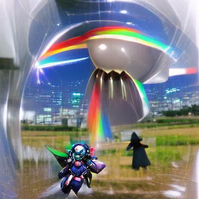 Vibrant Rainbow Phantasm Abstract Design