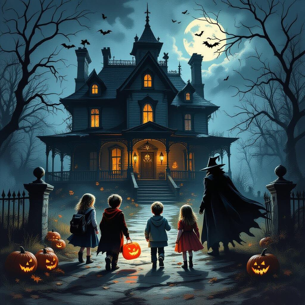 Halloween Night Encounter with Vampires at Spooky Manor