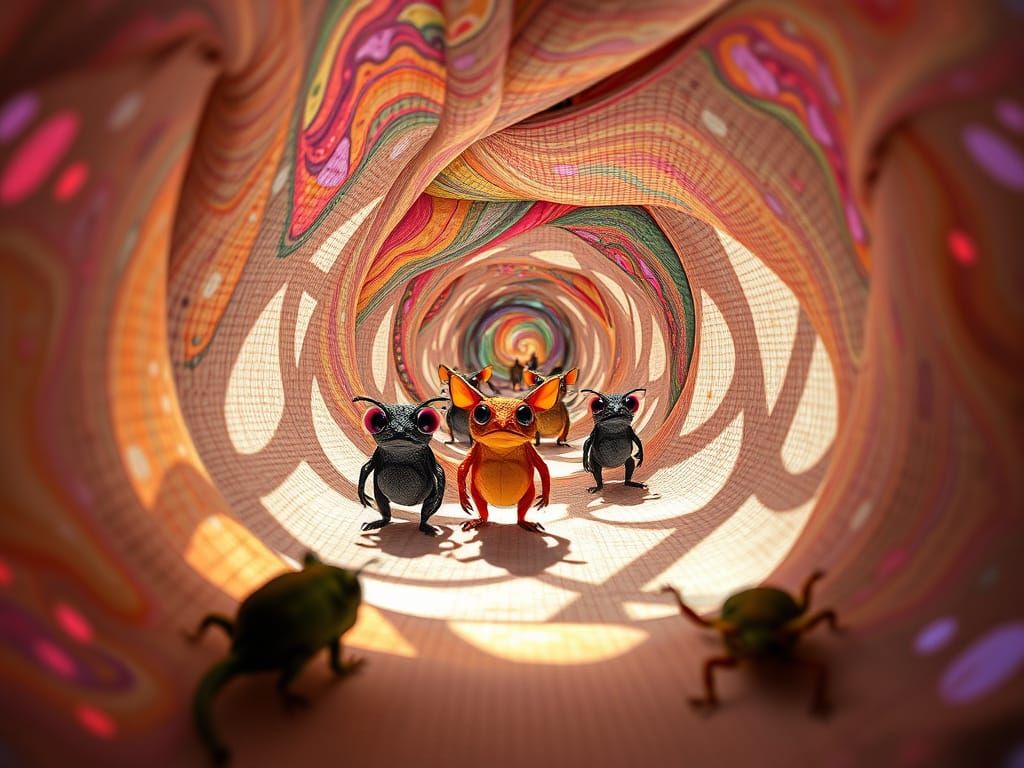 Odd Critters Textile White Silhouettes