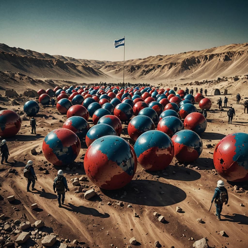 Bloody Spheres Descend on Palestinian Planet