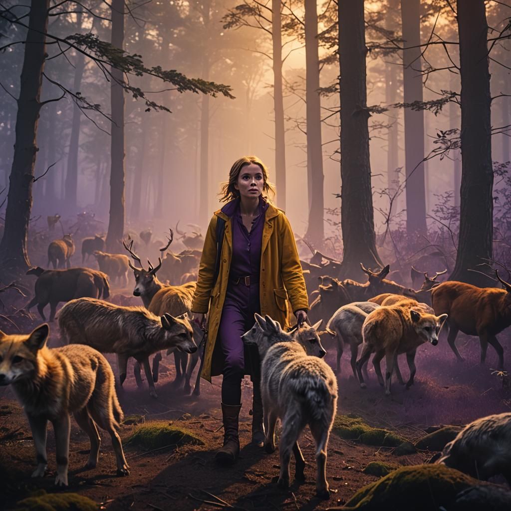 Cinematic Rescue in Misty Forest: Golden Hour