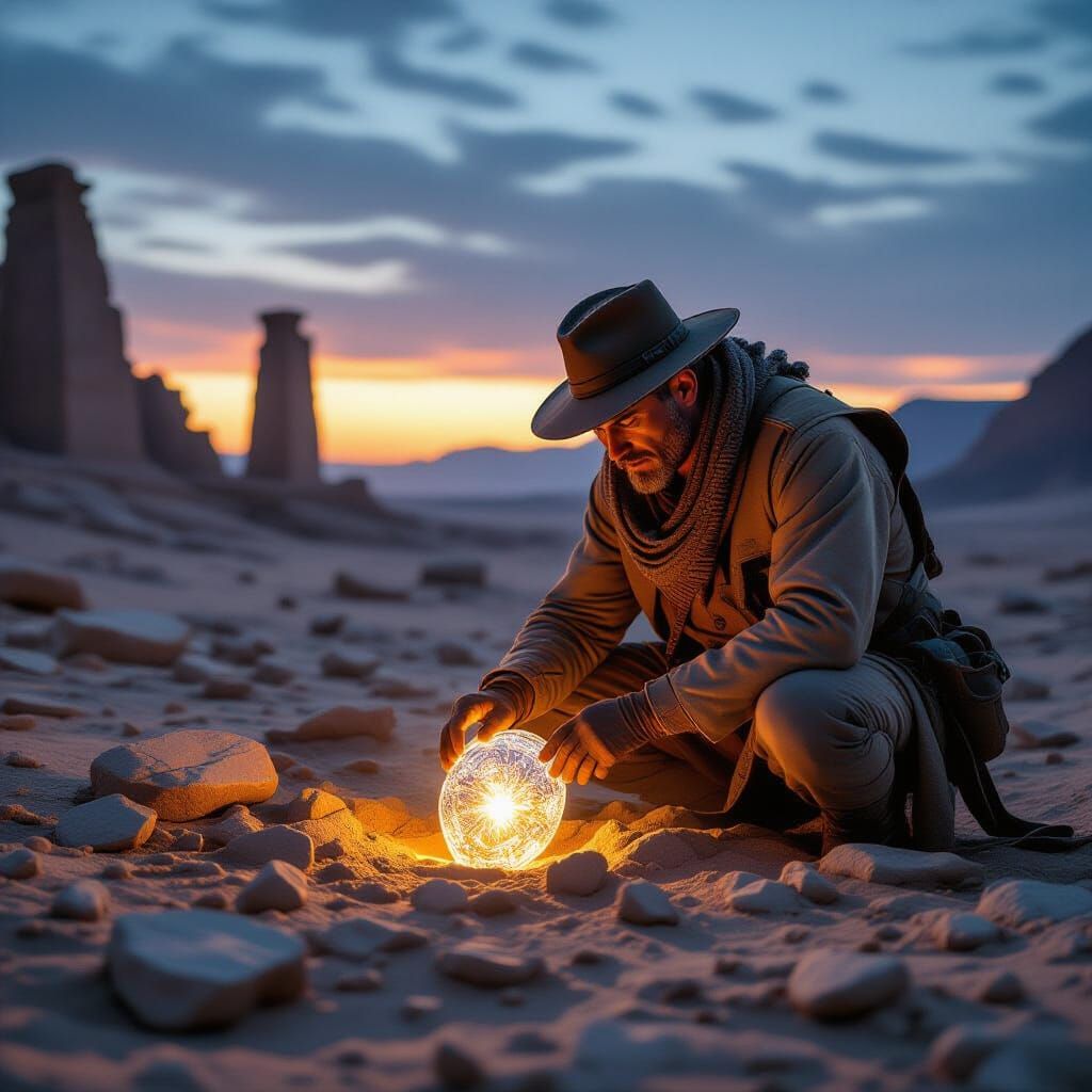 Archaeologist Discovers Artifact in Desert Ruins